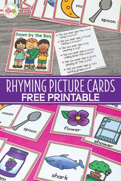 the rhyming picture cards are free printable