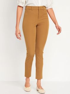 High-Waisted Never-Fade Pixie Ankle Pants for Women | Old Navy Mid-rise Bottoms For Office In Fall, Mid-rise Bottoms For Fall Office Wear, Versatile Fitted Cropped Leg Bottoms, Versatile Fitted Cropped Bottoms, Mid-rise Office Bottoms For Fall, Stretch Cropped Leg Bottoms With Belt Loops, Versatile Mid-rise Dress Pants For Fall, Versatile Fitted Cropped Leg Pants, Versatile Fitted Cropped Pants