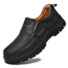 PRICES MAY VARY. The unique vent design and foam padding around the ankles make your feet more dry and comfortable. This casual shoes has a genuine leather upper (cowhide),to give you a better experience of its durability. Memory Foam comfort insole shares the pressure of the foot during long standing and walking. This slip on shoes has a soft and lightweight rubber outsole that provides enough traction. NOTE:Please refer to the size chart of the product description for correct purchase.If the s Outdoor Black Loafers With Round Toe, Black Outdoor Loafers With Round Toe, Leather Slip-ons With Closed Toe For Outdoor, Black Round Toe Loafers For Outdoor, Leather Closed Toe Slip-ons For Outdoor, Outdoor Leather Slip-on Shoes With Leather Sole, Leather Closed Toe Outdoor Loafers, Slip-on Leather Shoes With Vibram Sole, Outdoor Loafers With Leather Footbed And Round Toe