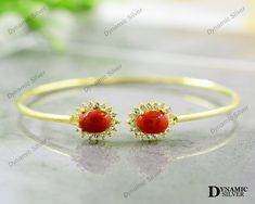 Natural Coral Bangle\ 925 Sterling Silver\ Cuff Bangle\ Natural Coral Jewelry\ May Birthstone\ Women Adjustable Bangle\ Gift For Her Gemstone --- Natural Coral Gemstone Metal --- 925 Sterling Silver Birthstone --- May Gemstone Size --- 7X5 MM (Shape) Oval Gemstone Weight (CTS) --- 1.50 CTS Total Weight --- 5.42 GRAM. Bangle Diameter ---- 2 Inches Item Code --- BG-6804 Coral benefits - *Increased Confidence and Courage. It provides the necessary courage to overcome obstacles and enemies and ensur Adjustable Oval Bangle For Wedding, Red Gemstone Bracelet For Wedding, Coral Bangle Bracelet As Gift, Oval Coral Jewelry For Gift, Gold Red Coral Bracelet For Gift, Adjustable Orange Bangle Jewelry, Hand-strung Red Coral Jewelry For Gifts, Red Coral Jewellery, Silver Cuff Bangle