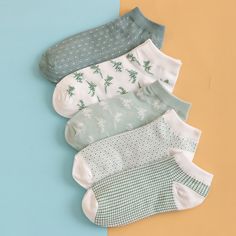 Multicolor    Cotton Plaid Ankle Socks    Women Socks & Hosiery