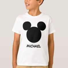 Disney Family Vacation - Mickey | Add Your Name T-Shirt - tap/click to personalize and buy #TShirt #affiliatelink #disney #mickey #and #friends, Top Gifts For Kids, Disney Logo, Minnie Shirt, Disney Family Vacation, Disney Vacation Planning, Mickey Mouse T Shirt, Disney Family, Disney Tshirts, Logo Black