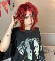 Red Hair Inspo, Goth Hair, Dyed Red Hair, Long To Short Hair, Punk Hair, Hair Reference, Dream Hair, Aesthetic Hair