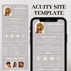 This Lash Tech Acuity Scheduling Template is fully editable in Canva. It's perfect Acuity Booking Site Template for Lash Tech, Hair Stylist, Nail Tech, Cosmetologist, Esthetician, Wax, Body Sculpting, MUA Makeup Artist and other businesses! It's easy to edit and add your own pictures. You can edit anything you want including text, fonts and colours. WHAT WILL YOU RECEIVE? Acuity Scheduling Template Editable in Canva + Instructions HOW IT WORKS? 1. Place an order and complete payment. 2. When pay Lash Tech Website, Tech Website