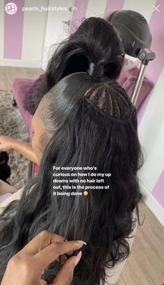 Pony Tail Hairstyles For Black Women Buns Top Knot, Half Up Half Down No Leave Out, Up Down Hairstyles Weave, Stylist Hairstyles, Weave Ponytail Hairstyles, Sleek Ponytail Hairstyles, Weave Ponytail, Black Ponytail Hairstyles