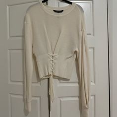 Bcbg, Size Small, Never Worn, Corset Style Fit Cream Sweater, Corset Style, Sweater Top, Womens Tops, Size Small, Cream, Women Shopping, Color