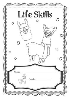 the worksheet for life skills with llamas and lamaas on it