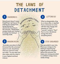 Laws Of Detachment, Improv Tips, Manifesting Mantras, Law Of Detachment, Nervus Vagus, Emotional Detachment, Healing Spirituality