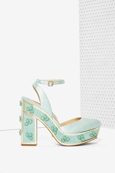 Nasty Gal x Kat Maconie Elise Satin Platform Mint Heels, Kat Maconie, Shoe Shine, Shoe Inspiration, Gorgeous Shoes, Crazy Shoes, Lace Up Heels, Up Girl, Suede Heels