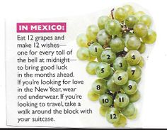 an advertisement with grapes and numbers on it