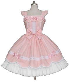 Cute Pink Tiered Skirt Dress, Sweet Sleeveless Lace Trim Dress, White Cotton Dress With Attached Cancan, Sweet Sleeveless Dresses With Lace Trim, Sweet Sleeveless Dress With Lace Trim, Cute Cotton Tiered Dress, Cute Cotton Dress With Tiered Skirt, White Kawaii Dress With Lace Trim, Cute Pink Dress With Ruffled Skirt