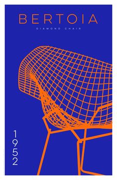 Diamond Chair by Harry Bertoia in dark blue Bertoia Diamond Chair, Radial Design, Art Framing, The Pantheon, Harry Bertoia, The Museum Of Modern Art, Puppy Art, The British Museum, Guggenheim Museum