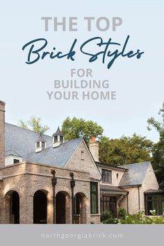 Brick for new home construction or remodeling, building material Cool Brick Houses, Choosing Brick Exterior, Old Style Brick Houses, Brick Arches Exterior Porches, French Provincial Brick Exterior, All Brick Farmhouse Exterior, Stone Exterior Houses French Country, Stone Vs Brick Exterior