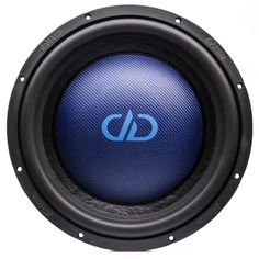 an image of a blue speaker with the word dp on it's side