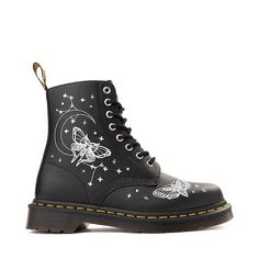 Dr. Martens 1460 Celestial Moth Boot - Black 2025 Goals, Ankle Support, Flip Flop Slippers, White Shoes, Casual Boots