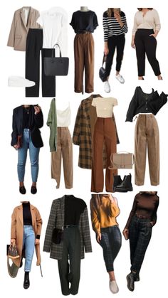 Autumn Style Curvy, Office Clothing Aesthetic, Fall Womens Work Outfits, Pretty Autumn Outfits, Book Convention Outfit, Windy Autumn Outfit, Dark Academia Outfit Office, Dark Neutral Aesthetic Outfit, Modern Business Outfit