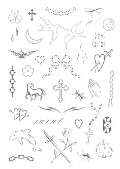 an image of tattoos drawn on paper