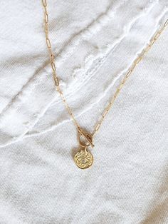 Evil Eye Necklace Gold Coin Necklace Toggle Clasp Necklace - Etsy Toggle Clasp Necklace, Evil Eye Necklace Gold, Gold Coin Necklace, Protection Amulet, Clasp Necklace, Modern Necklaces, Gold Coin, Evil Eye Charm, Evil Eye Necklace