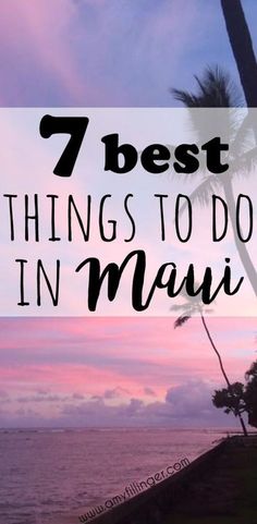 palm trees with the words 7 best things to do in mau