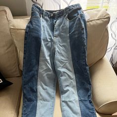 Pacsun Two Tone 90’s Boyfriend Jeans Size 28 Pacsun Outfits, Two Tone Jeans, Pacsun Mom Jeans, Flower Jeans, Jeans Pacsun, Pacsun Pants, Pacsun Jeans, Character References, Carpenter Jeans