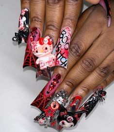 Horror Nails, Holloween Nails, Halloween Acrylic Nails, Cute Acrylic Nail Designs