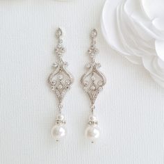 Vintage Pearl Drop Earrings with Round Pearls- Poetry Designs Bridal Pearl Drop Earrings, Wedding Earrings Vintage, Pearl Drop Earrings Bridal, Vintage Gold Earrings, Bridal Jewelry Vintage, Gold Earrings Wedding, Costume Jewelry Sets, Pearl Bridal Jewelry, Pearl Earrings Wedding