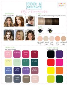 Hair Color Analysis, Soft Autumn Color Palette, Light Salmon, Deep Autumn, Skin Color Palette, Summer Color Palette