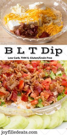 My easy Keto BLT Dip has the flavors of a BLT sandwich in dip form. It is the perfect keto dip recipe any time of year! Low Carb Grain, Blt Dip, Healthy Party Food, Blt Sandwich, Joy Filled Eats, Cheesecake Dip, Low Carb Appetizers, Keto Pancakes, Recetas Keto