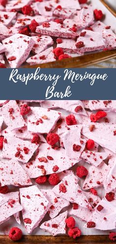 raspberry meringue bark is an easy and delicious dessert that's perfect for valentine's day