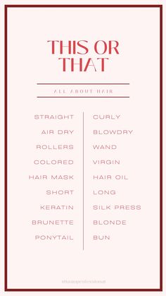 Whether you want to post it on your Instagram story or send it to your friends, we made a hair themed This or That game! Pick from two options and let everyone know how you like to style, treat, and rock your hair. Check out instagram.com/lasioprofessional for more hair games! | #HairIGStory #ThisOrThat #HairIdeas | lasioinc.com Hair Salon Engagement Posts, Games For Hairstylist, Hair Page Content, This Or That Hair Edition Instagram, Hair Posts For Instagram Story, Instagram Hair Story Ideas, Hair Polls For Instagram