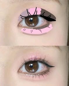 Gyaru Makeup, Doll Eye Makeup, Makeup Tuts, Beauty Makeup Tutorial, Douyin Makeup