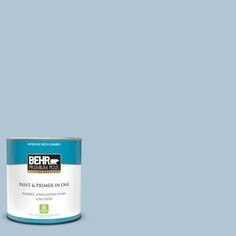 the behr paint and prime in one is blue with white trim, it has a purple