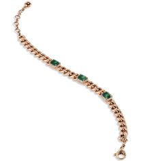 The Emerald and Diamond Rose Gold Chain Link Bracelet sparkles with a breathtaking diamonds and emeralds, all set in stunning 18kt rose gold. With an adjustable length, it's a truly luxurious piece for any special occasion. Emerald and Diamond Rose Gold Chain Link Bracelet 18kt. Rose Gold Diamond: 0.39ct F-VS Emeralds: 2.00ct Chain Link Bracelet Adjustable Length SKU: 22643 0-4989NS Luxury Rose Gold Diamond Party Bracelet, Elegant Rose Gold Diamond Bracelet With Chain, Luxury Rose Gold Chain Bracelet With Diamond Accents, Elegant Green Chain Bracelet, Rose Gold Chain, Rose Gold Diamonds, Selling Jewelry, Chain Link Bracelet, Link Bracelets