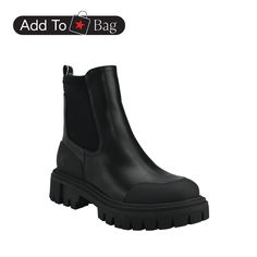 in stock Black Chelsea Boots With Rubber Sole, Calvin Klein Black Boots With Round Toe, Calvin Klein Black Round Toe Boots, Black Boots With Removable Insole And Round Toe, Black Round Toe Booties With Reinforced Heel, Black Booties With Reinforced Heel And Round Toe, Black Ankle-high Boots With Removable Insole, Black Slip-on Boots With Removable Insole, Black Closed Toe Boots With Removable Insole