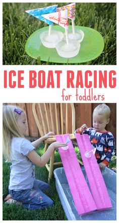 an ice boat racing game for toddlers