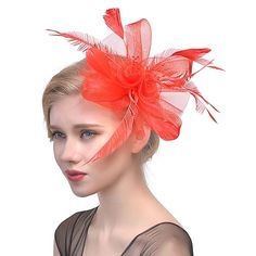 Category:Headpiece,Fascinators,Hats,Headwear; Embellishment:Feather,Bows,Pure Color,Splicing,Tulle; Gender:Women's; Quantity:1 PC; Theme:Fashion,Head,Vintage Theme,Birthday,Wedding,Holiday,Classic Theme; Style:Vintage,Elegant; Hats Category:Fedora Hat,Top Hat,Veil Hat; Occasion:Horse Race,Cocktail; Material:Organza; Front page:WE; Shipping Weight:0.13; Listing Date:04/08/2024; Head Circumference: Veiled Hats, Bridal Headwear, Feather Fascinator, Veil Hairstyles, Feather Fascinators, Fascinator Hat, Dress Gloves, Fascinator Hats, Derby Hats