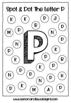 the letter p worksheet for kids to learn how to spell and draw letters