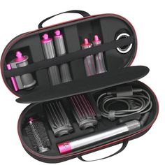 Rlsoco Hard Case For Dyson Airwrap Complete Long/Complete Styler Hs08 Hs05 Hs01 - Fits 4pcs Long Barrels Or Short Barrels (Case Only,Hair Styler Is Not Included) Dyson Airwrap Travel Case, Dyson Airwrap Complete, Air Wrap, Styler Hair, Cordless Hair Straightener, Hair Dryer Storage, Dyson Hair, Dyson Hair Dryer, Carrying Boxes