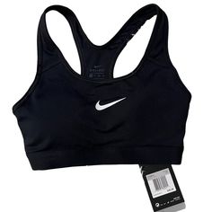 All Items Are Washed And Shipped The Day Of Or Next Business Day! Nike Dri Fit Classic Sports Bra Medium Support Xs New With Tags No Holes Or Stains The Colors Are Black And White Size Xs All Measurements Are Approximate!: Bust: 13 Inches Waist:11 1/2 Inches Length From Neck Line: 6 Inches Compression Support Removable Pads Soft Elastic Chest Band. Smoke Free Home! Offers Are Welcome Nike Fitted Sports Bra For Running, Nike Fitted Running Sports Bra, Nike Fitted Racerback Sports Bra, Nike Fitted Sports Bra Sweat Resistant, Nike Fitted Activewear With Built-in Padding, Nike Fitted Sweat Resistant Sports Bra, Nike Fitted Sweat-resistant Sports Bra, Nike Fitted Sweat-resistant Activewear, Fitted Black Nike Sports Bra