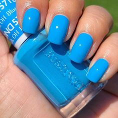 Blue Ash Nails, Bright Blue Nail Polish, Honolulu Blue Nails, Dnd Blue Nails, Blue Dnd Gel Polish, Summer Dnd Gel Nails Colors, Dnd Blue Gel Polish, Blue Nail Gel