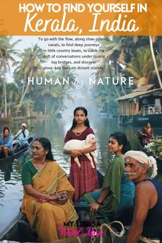 the poster for human by nature shows people in small boats on a body of water