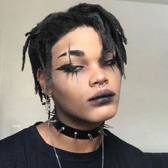 Punk Makeup Men, Makeup Emo, Goth Makeup Looks, Concert Makeup, Makeup Over 40, Punk Makeup, Alt Makeup, Swag Makeup, Alternative Makeup