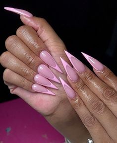 Pink Stiletto Nails, Long Acrylic, Nail Styles, Birthday Nails, Long Acrylic Nails, Stiletto Nails, Nails Nails, Nails Art, Nail Ideas