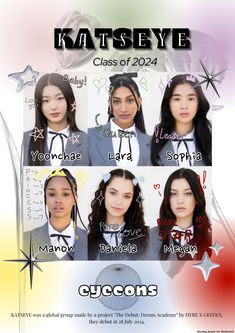 an advertisement for the upcoming karterse yee class of 2014, with four girls in