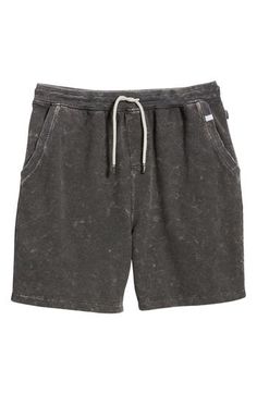 Mottled, acid-wash coloring brings instant old-favorite status to sweat shorts made for timeless comfort from soft, stretchy cotton-blend fleece. 70% cotton, 25% polyester, 5% elastane Machine wash, dry flat Imported Washed Black Cotton Athleisure Bottoms, Black Washed Cotton Shorts, Sporty Acid Wash Relaxed Fit Bottoms, Casual Acid Wash Short Bottoms, Washed Black Cotton Shorts, Casual Acid Wash Bottoms Short Length, Casual Washed Black Cotton Shorts, Washed Black Cotton Shorts For Spring, Spring Washed Black Cotton Shorts