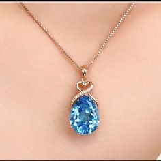 Rose Gold 2 Carats Sapphire Pendant Women Natural Blue Sapphire Gemstone Rose Gold 45cm Necklace Jewelry Pendant. 925 Sterling Silver With 14k Gold/Rose Gold Fashion, Trendy, Stylish,Elegant. Blue Sapphire Jewelry Set, Sapphire Jewelry Set, Sapphire Pendant Necklace, Rose Gold Fashion, Blue Sapphire Pendant, Sapphire Necklace Pendants, Pretty Jewelry Necklaces, Multi Chain Necklace, Dragon Earrings