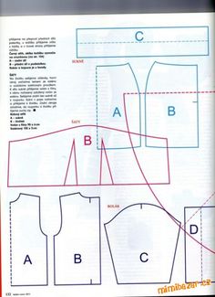 an image of sewing instructions for the top and bottom part of a shirt with sleeves