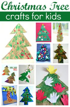 christmas tree crafts for kids that are easy to make and great for the holiday season