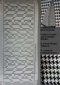 the back side of a piece of paper with black and white designs on it, along with instructions for how to fold