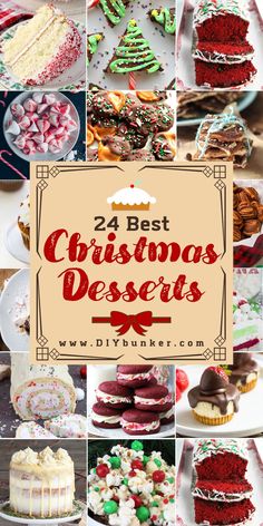 christmas desserts with the title overlay